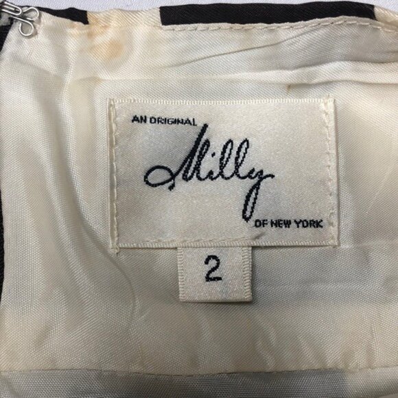 Milly Zebra Silk Cocktail Dress Brown Cream Halter Chain Strap Sleeveless Size 2 - Picture 4 of 16